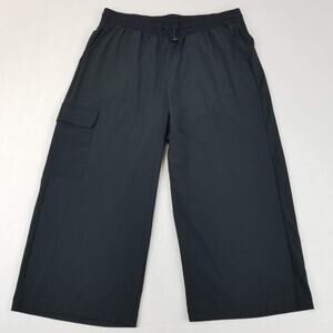 T by Talbots Pants Womens Medium Petite Wide Leg Stretch Cargo Pocket Athletic